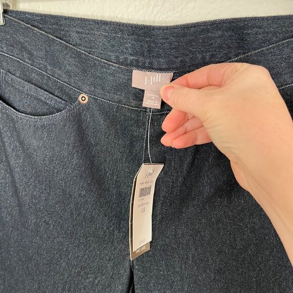 J.Jill Womens size 4 Dark Wash Stretch Denim Mid Rise Skinny Jeans - Picture 3 of 12